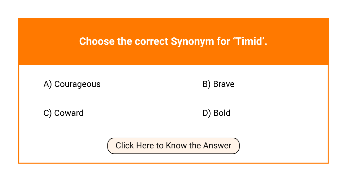Choose the correct synonym for timid 